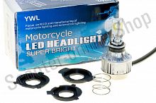 Лампа диодная универсальная с переходниками (12V 8W/16W)   "YWL"