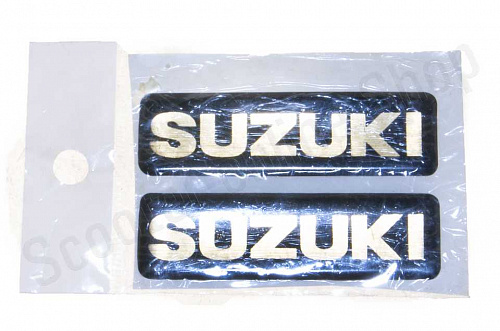 Наклейка эмблема Suzuki 5х10см комплект 2шт фото фотография изображение картинка