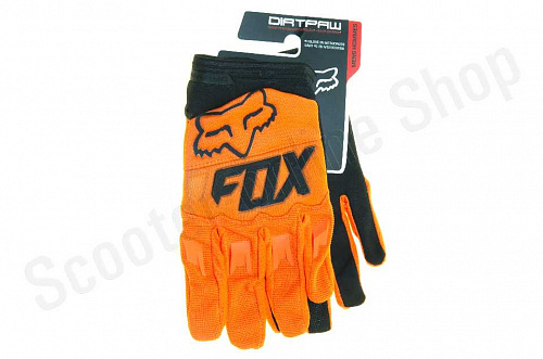 Мотоперчатки перчатки мото Перчатки Fox Dirtpaw race glove Flow  Orange M фото фотография 