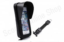 Держатель телефона на зеркало вращающийся 360 град. с козырьком вертикальный 160х100