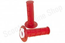 Ручки руля питбайк силиконовые красные комплект