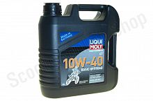 3062 Масло моторное LiquiMoly Motorbike 4T Basic Offroad  10W-40 SL;JASO MA2 минеральное 4л
