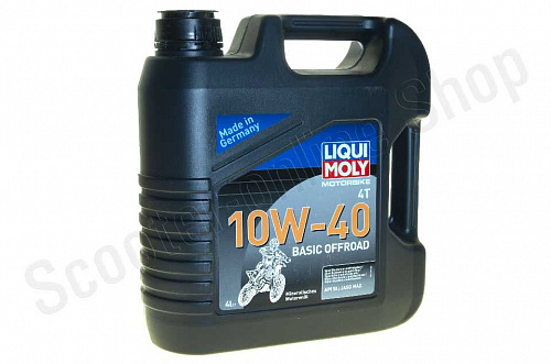 3062 Масло моторное LiquiMoly Motorbike 4T Basic Offroad  10W-40 SL;JASO MA2 минеральное 4л фото фотография изображение картинка