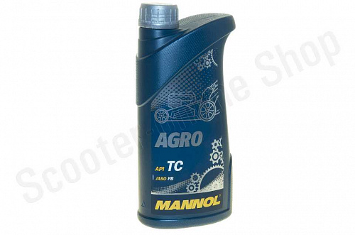 7206 Масло моторное 2Т Mannol 2-TAKT Agro 1л. минеральное фото фотография изображение картинка