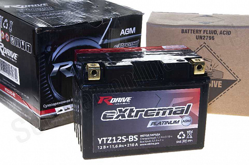 Аккумулятор RDRIVE RDRIVE-YTZ12S 12В 11Ач 210CCA 150x87x110 мм Прямая (+-) фото фотография изображение картинка