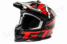 Шлем мото кроссовый GTX 633 (M) #10 BLACK/RED GREY