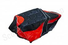 Чехол сиденья №3 скутер В08 Thunder Lupus красный TM-004