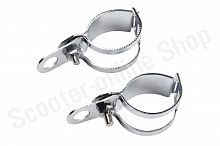 Кронштейны крепления поворотников хром D-30.43мм комплект