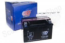 Аккумулятор  12V  8А   150x86x106, черный, mod:UTX  9-BS  сухозаряженный + электролит  "OUTDO"