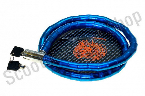 Замок трос HC503  D18x120см синий  SCOOTER-M фото фотография изображение картинка