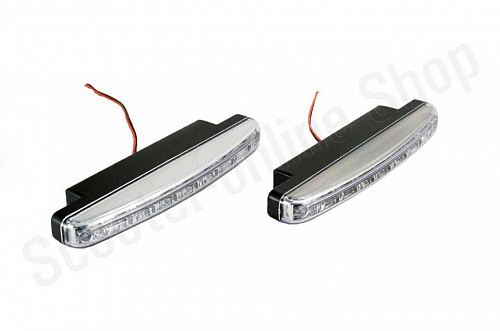 Ходовые огни DRL-L8 3528 SMD (пласт. корп. 8 диод) фото фотография изображение картинка
