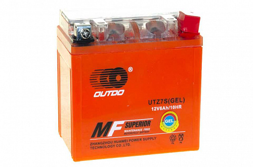 Аккумулятор 12В 6А YTZ7S-BS 113x70x108мм OUTDO фото фотография изображение картинка