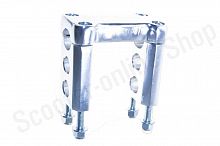 Кронштейн руля питбайк Тип 2  серебристый  L-104  l-35