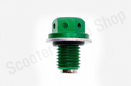 Сливной болт масла IGP CNC с магнитом М12 х1,50  Sport, Senke зеленый  / IGP03901-1 фото фотография изображение картинка