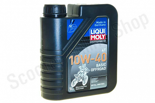 3059 Масло моторное LiquiMoly Motorbike 4T Basic Offroad  10W-40 SL;JASO MA2 минеральное 1л фото фотография изображение картинка