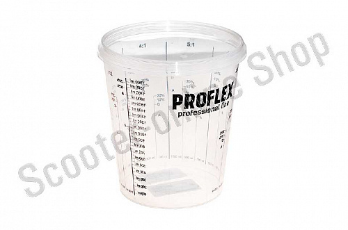 Емкость мерная с крышкой пластик для смешивания ЛКМ и растворителей PROFLEX 2,3л фото фотография изображение картинка