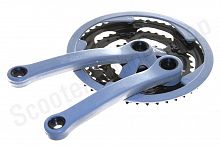 Звезды велосипедные  передние   28/38/48T   +2 шатуна L- 170мм, квадрат, черные, с защитой