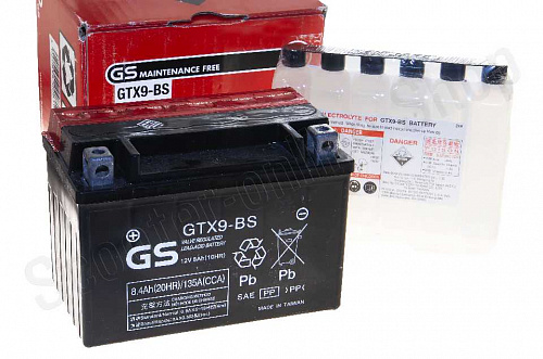 Аккумулятор GS Yuasa GTX9-BS 12В 8Ач 135CCA 151x88x106 мм Прямая (+-) фото фотография изображение картинка