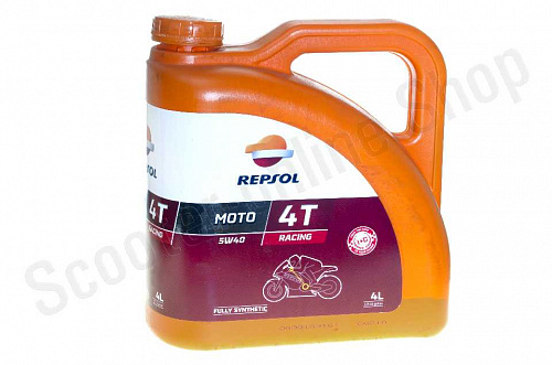 REPSOL MOTO RACING 4T 5W40 4 л Масло для мототехники фото фотография изображение картинка