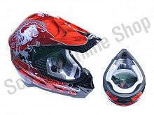Шлем (кроссовый) NBX-1 (Viper) Gryphon красный глянцевый   M