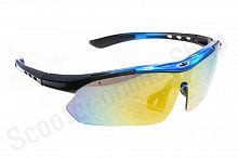 Очки спортивные   "KML"   (синие со стеклами хамелеон) (mod:WL-0008)