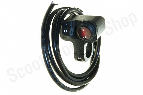 Выключатель влагозащищенный 2228, двухкнопочный, цвет корпуса черный, под руль D22мм