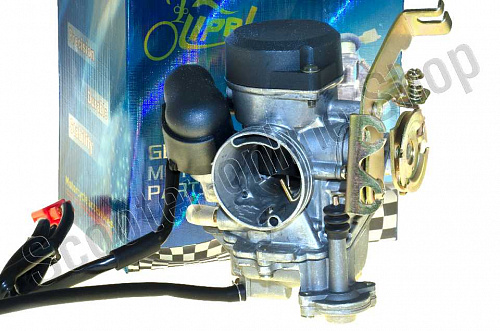 Карбюратор 4Т GY6 152QMI 157QMJ 200/250cc с ускорительным насосом KOMATCU фото фотография изображение картинка