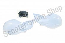 Защита рук малая пластик белая  комплект