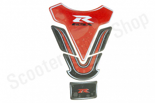 Наклейка на бак Suzuki GSX-R Красно-Черная фото фотография изображение картинка