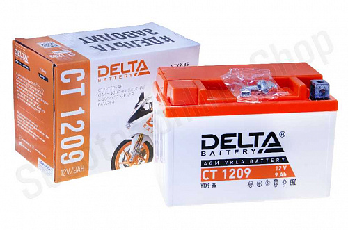 Аккумулятор CT 1209 Delta YTX9-BS  YTX9 150x86x108 фото фотография изображение картинка