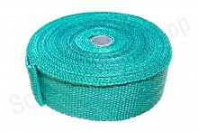 Термолента глушителя 1,5х50х15м до 950град.(зеленая) / Россия