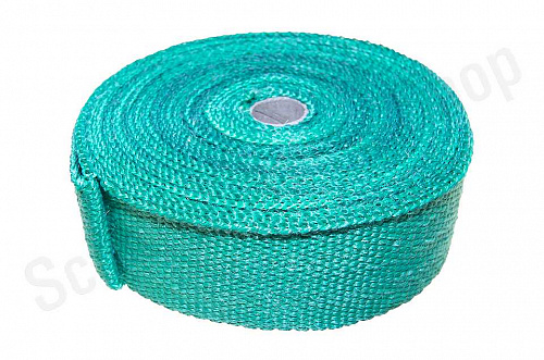 Термолента глушителя 1,5х50х15м до 950град.(зеленая) / Россия