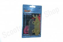 Колодки тормозные диск   4T GY6 50-150   RACE/STORM, ухо лево, желтые   "YONGLI PRO"