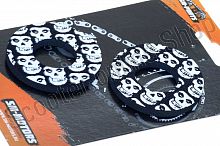 Ограничители (донаты) ручек руля SM-PARTS Scull черные