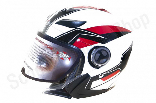 Шлем открытый Шлем мото открытый HIZER 219 (S) #1 white/red фото фотография 