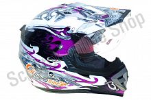 Шлем эндуро Riding Trible H602 фиолетовый  M