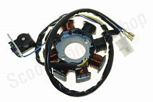 Статор генератора   4T 139QMB   (6+2 катушек, 4 контакта)   "HORZA" 