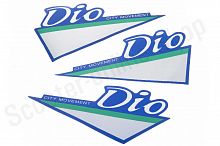 Наклейки (набор)   Honda DIO   (16х8см, 3шт)   (#1163)