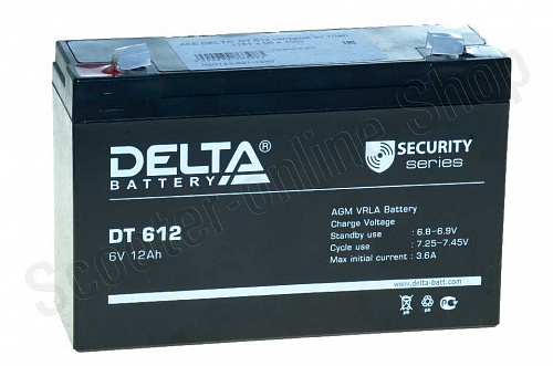 Аккумулятор 6v 10ah DELTA  DT 612 гелевый  151 x 50 x 100 фото фотография изображение картинка