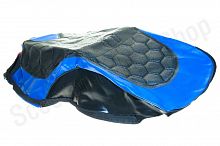 Чехол сиденья Alpha черный с синими вставками F6