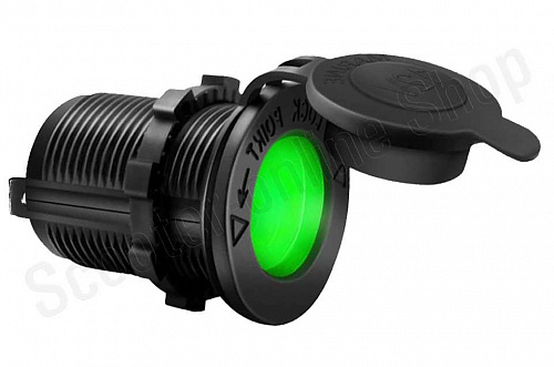 Разъем прикуривателя зеленая LED подсветка фото фотография изображение картинка