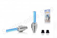 Колпачок на ниппель  светящийся, пара  (синие)  "Fireflys"  #DEN-005