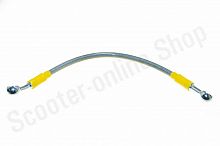 Шланг тормозной, армированный L-300мм (0*/20*, d-10) цв. серый