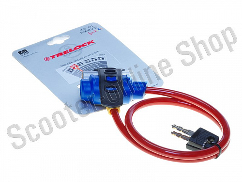 Замок тросовый TRELOCK   KS 211 Fixxgo, 10 мм x 75 cm, уровень защиты: 2 , красный фото фотография изображение картинка
