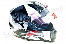 Шлем интеграл LS2 FF396 CR1 RR Team Gloss Black White S(56)