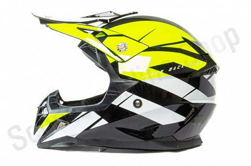 Шлем кроссовый HIZER 915 #7 (S) neon/yellow/white фото фотография изображение картинка