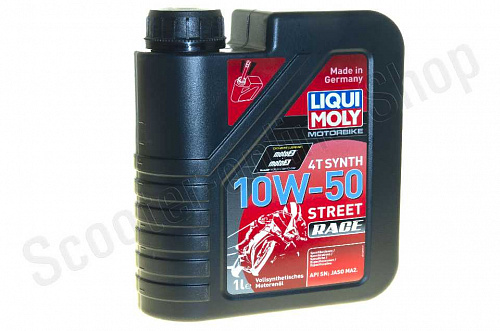 3982 Масло моторное LiquiMoly Motorbike 4T Synth Street Race 10W-50 SN MA2 синтетическое 1л фото фотография изображение картинка