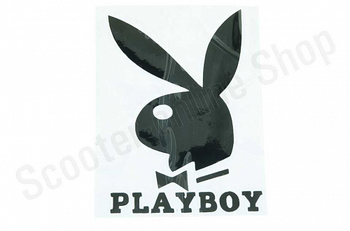 Наклейка   логотип   PLAYBOY  11x8см, черная фото фотография изображение картинка
