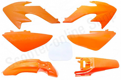 Пластик питбайк CRF50   оранжевый  комплект фото фотография изображение картинка