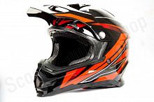 Шлем кроссовый HIZER B6196 #3 (XL) black/red